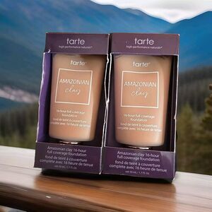 2x Deal! Tarte Amazonian Clay 16 Hour - 42H Tan Honey 1.7 Oz Foundation - NEW